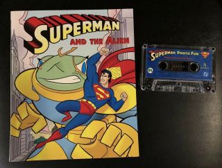 Vintage Dc Superman And The Alien Photo Fun Story Book & Cassette Tape (1998)