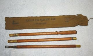 Vintage Gunslick Wood 3 Piece Shot Gun Cleaning Rod