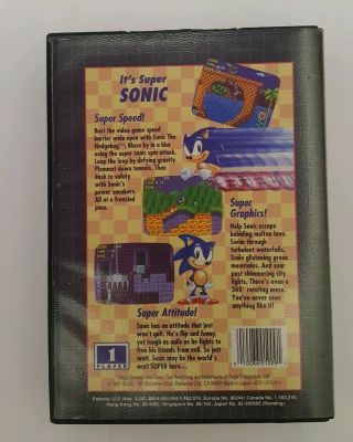 1991 Vintage Sonic the Hedgehog Not For Resale For Sega Genesis CIB 3