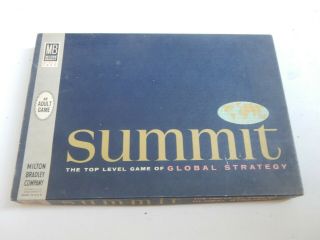 Vintage 1961 Summit Game Of Global Strategy,  Board Game,  Milton Bradley,  Complete