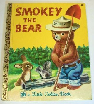 Vintage " Smokey The Bear " Little Golden Book Illustrated By Richard Scarry 1970