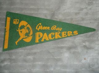 Vintage Green Bay Packers Nfl Mini Pennant 91/2 By 5 Inches
