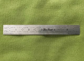 Guc Vintage Blue Point 6 Inch " Precision Machinist Ruler Scale 32nd 64th Good