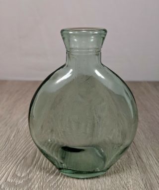 Vintage Green Glass Bottle Perfume Flower Vase