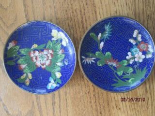 Vintage/antique Chinese Cloisonne Enamel Round Bowls