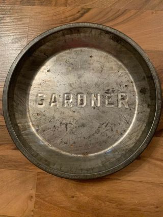 Vintage Antique Gardner Pie Pan Tin Plate