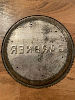 Vintage Antique Gardner Pie Pan Tin Plate 2