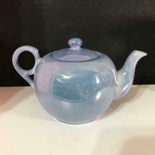 Vintage Blue Lustre Ware Small Teapot Made In Japan Marked