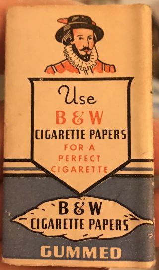 Vintage B & W Cigarette Rolling Papers For A Perfect Cigarette Blue Cover
