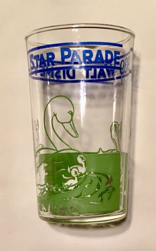 Vintage 1939 Disney On Parade Glass The Ugly Duckling Dairy Premium Walt