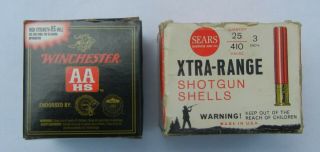 Vintage Sears Xtra - Range.  410 3 " And Winchester.  410 Target Load Shotgun Shel