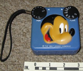 Vintage Mickey Mouse Transistor Am Radio,  Fine