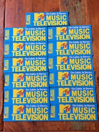 MTV 1980 ' s Bumper Sticker On Cable.  In Stereo.  Vintage NOS 2