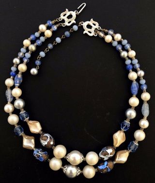 Vintage - Signed Japan - Double Strand Beaded Necklace