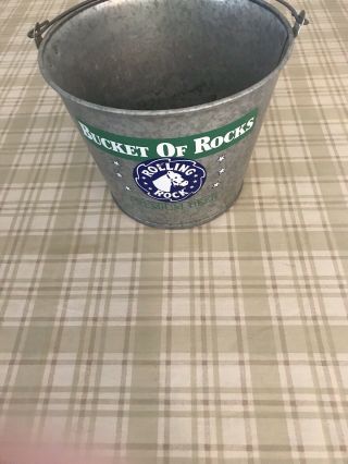 Bucket Of Rocks Rolling Rock Beer Ice Bucket Metal Collectible Vintage