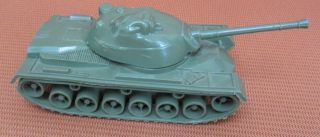 Vintage Toy Us Army Military Tank Plastic Olive Drab Green 6 " 1960s 1970s Wwii