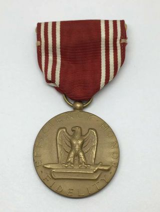 Vintage Wwii U.  S.  Army Good Conduct Medal Ribbon Pin