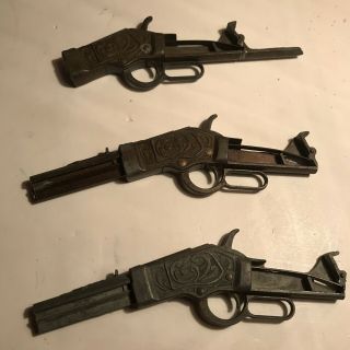 Three Vintage Marx Miniature Rifle Cap Guns