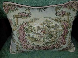 Vintage 13x10 Shabby Chic French Country Floral Cottage Tapestry Throw Pillow C