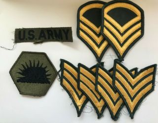 8 Vintage U.  S.  Army Patches Including California National Guard Patch