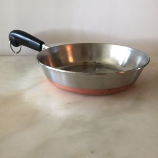 Vintage Revere Ware Skillet Fry Pan Stainless Copper Clad 7 In.  - 79 Usa