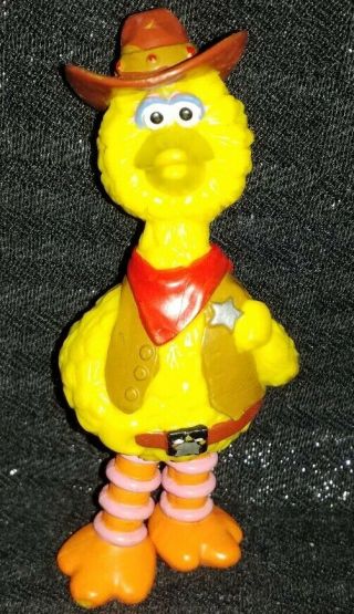 Vintage Big Bird Sesame Street Pvc Cow - Boy Figurine 3.  5 "