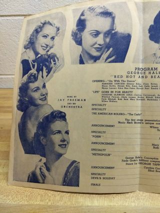 Vintage 1930s Paradise Cabaret Restaurant Program,  York City 5