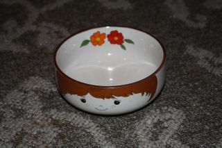 Vintage Interpur Korea Farm Boy Stacking Child ' s Single Piece Bowl Trinkets Boho 2