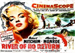 Aceo Atc Sketch Card - River Of - Miniature Vintage Movie Poster