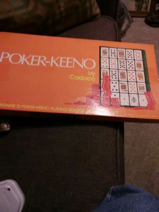 Poker - Keeno Board Game By Cadaco 1977 Vintage
