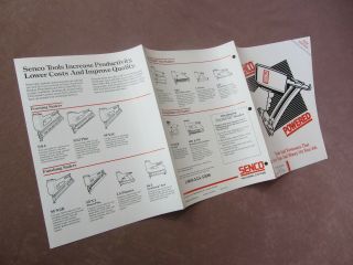 Vintage 1988 SENCO Tools,  Fasteners Nailers Staplers Products Brochure 5