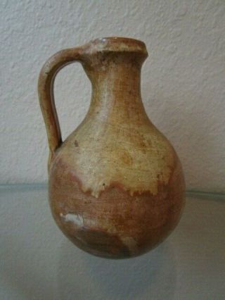 Vintage North State Pottery Brown Jug With Handle