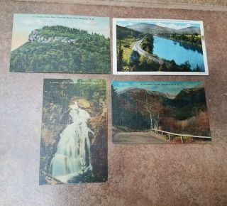 4 Vtg C.  T.  Art - Colortone Post Cards Hampshire Scenic Tuckerman 