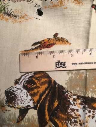 vintage piece of Hunting dog fabric17 in x 13 