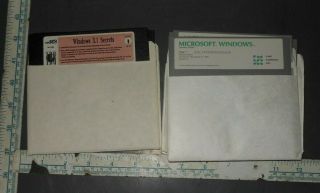 Vintage Z - Nix Microsoft Windows 3.  1 Operating System 5.  25 " Disks & Secrets