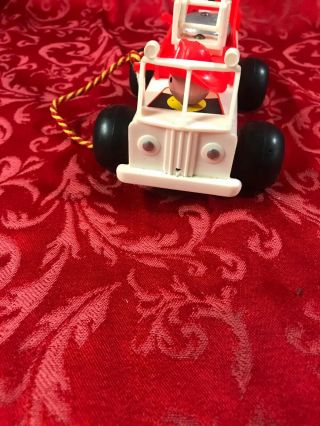 Vintage 1968 Fisher Price Little People Wood 720 Fire Engine Truck Toy Bell 5