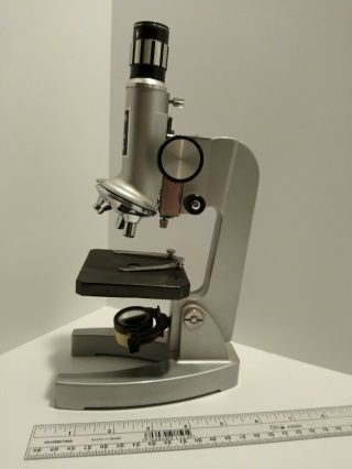 Vintage Sears Zoom Microscope Model 49 - 24384 Illuminated 40 to 1200 Power Japan 2
