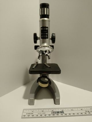 Vintage Sears Zoom Microscope Model 49 - 24384 Illuminated 40 to 1200 Power Japan 3