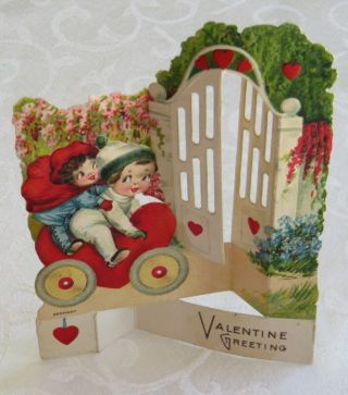 Vintage Valentine,  Folding,  A Heart Shaped Car,  Germany