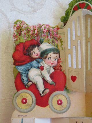 Vintage Valentine,  Folding,  A Heart Shaped Car,  Germany 3
