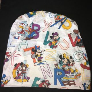Vtg 80s Disney Mickey Mouse Crib Sheet Dundee Alphabet
