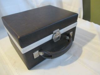 Vintage Dark Brown Faux Leather 8 Track Storage Case For 12 Tapes Carrying Box