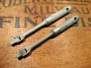 (2) Vtg Plomb 9/32 " Drive Wf - 7 Breaker Bar Plvmb Mechanic Tool Old Socket Wrench