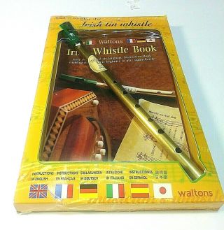 Vintage Waltons Mellow " D " Irish Tin Whistle Flute Made In Ireland