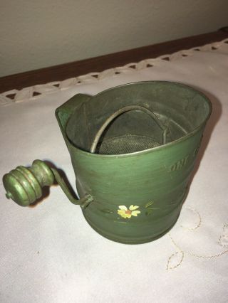 Vtg.  Nesco One Cup Army Green Sifter/ Green Handle