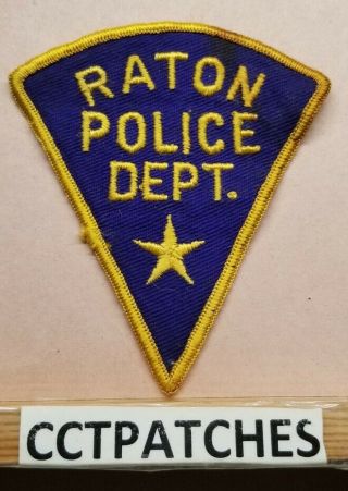 Vintage Raton,  Mexico Police Shoulder Patch Nm