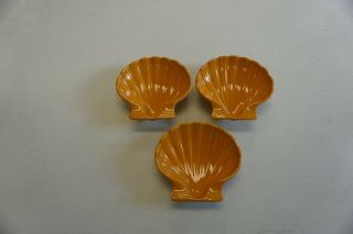 Vintage Hall China Clam Shell Dishes 230 Set Of 3