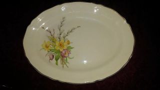 Edwin M.  Knowles Vintage Floral Platter