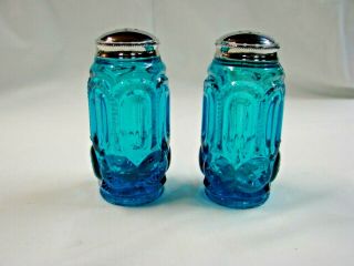Vintage Moon & Stars Blue Salt & Pepper Shakers