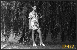 Sexy Girl Smiling In Mini Clothes,  Legs,  Vintage Photograph,  1970’s Hungary